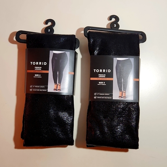 ❤️NWT VINTAGE TORRID LEGGING SHINY CRACKLE PRINT SWEATER LEGGING - PLUS SIZE 2X - Picture 4 of 9